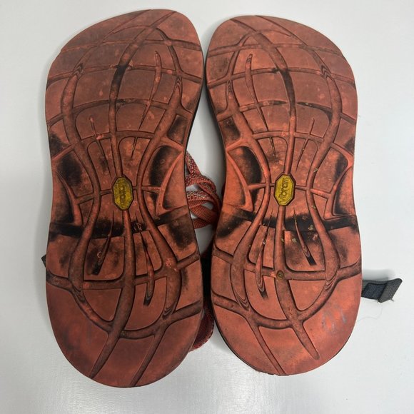 Chaco Women's‎ ZCloud Sport Sandal Orange Gray Size 9 - Picture 7 of 7